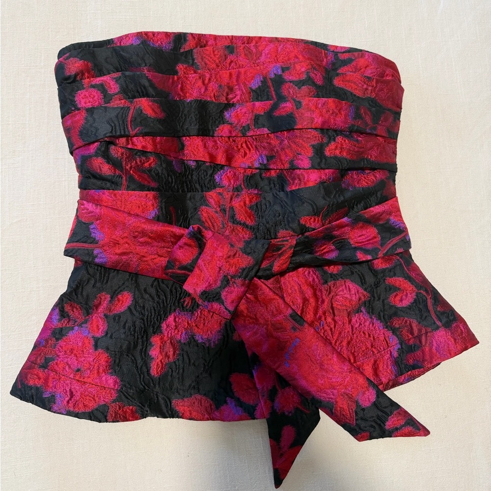 White House Black Market Black Satin Top